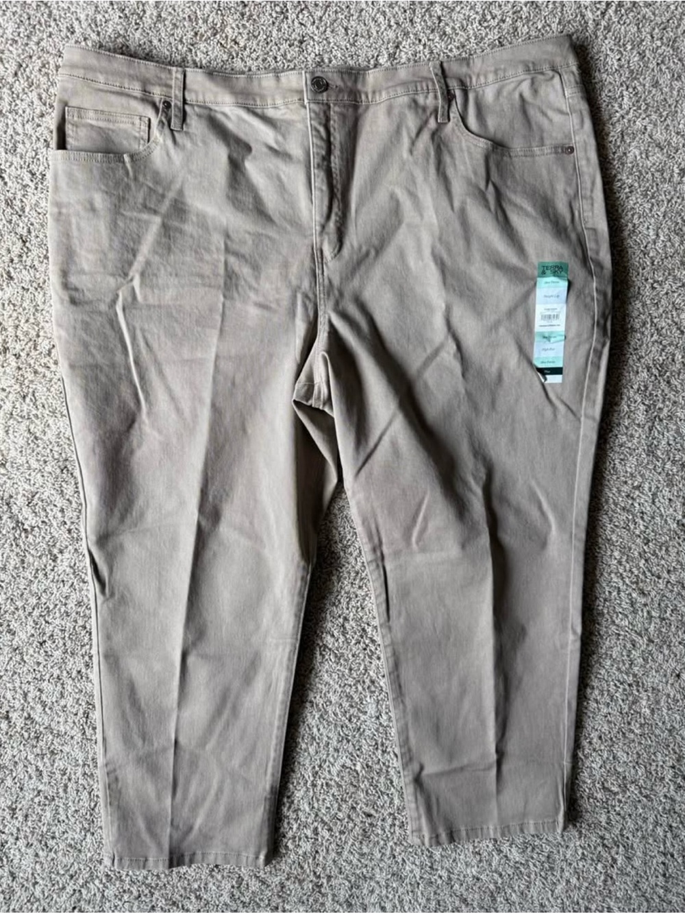 Straight Leg Pants - Taupe